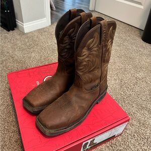 Ariat Men's Leather Western Composite Toe Work Boots